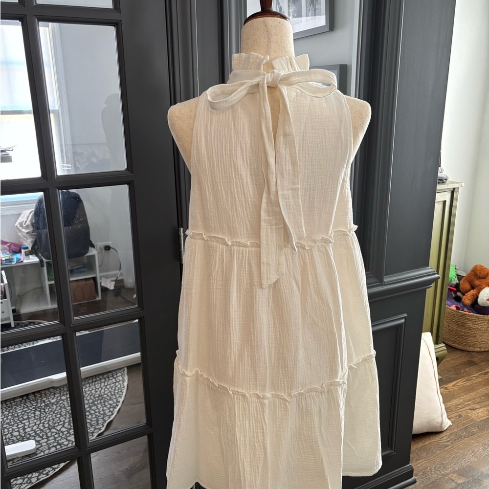 Tuckernuck Cream Tiered Sleeveless Mini Dress - Picture 2 of 3